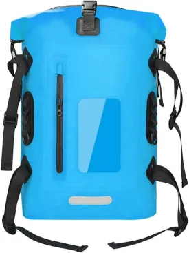 30L Waterproof Backpack Heavy Duty Water Sports Dry Bag Roll Top Waterproof Bag for Kayaking Hiking Swimming Boating Beach,Blue