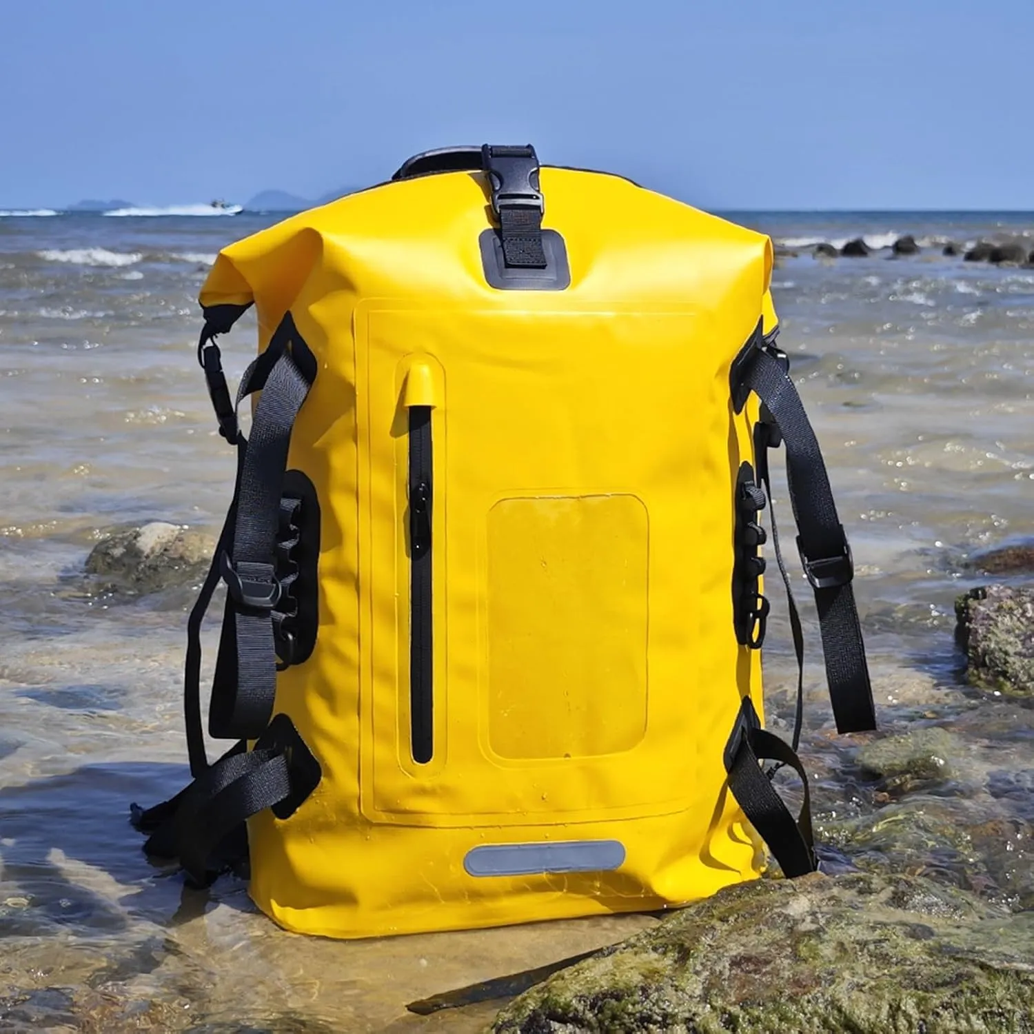 30L Waterproof Backpack Heavy Duty Water Sports Dry Bag Roll Top Waterproof Bag for Kayaking Hiking Swimming Boating Beach,Blue