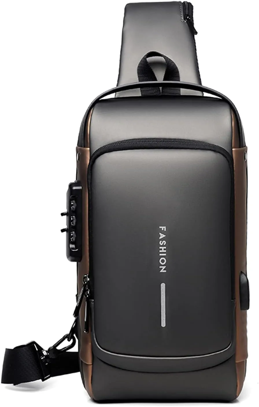 Anti-theft Chest Bag Business Shoulder Bags Satchel Bag with USB