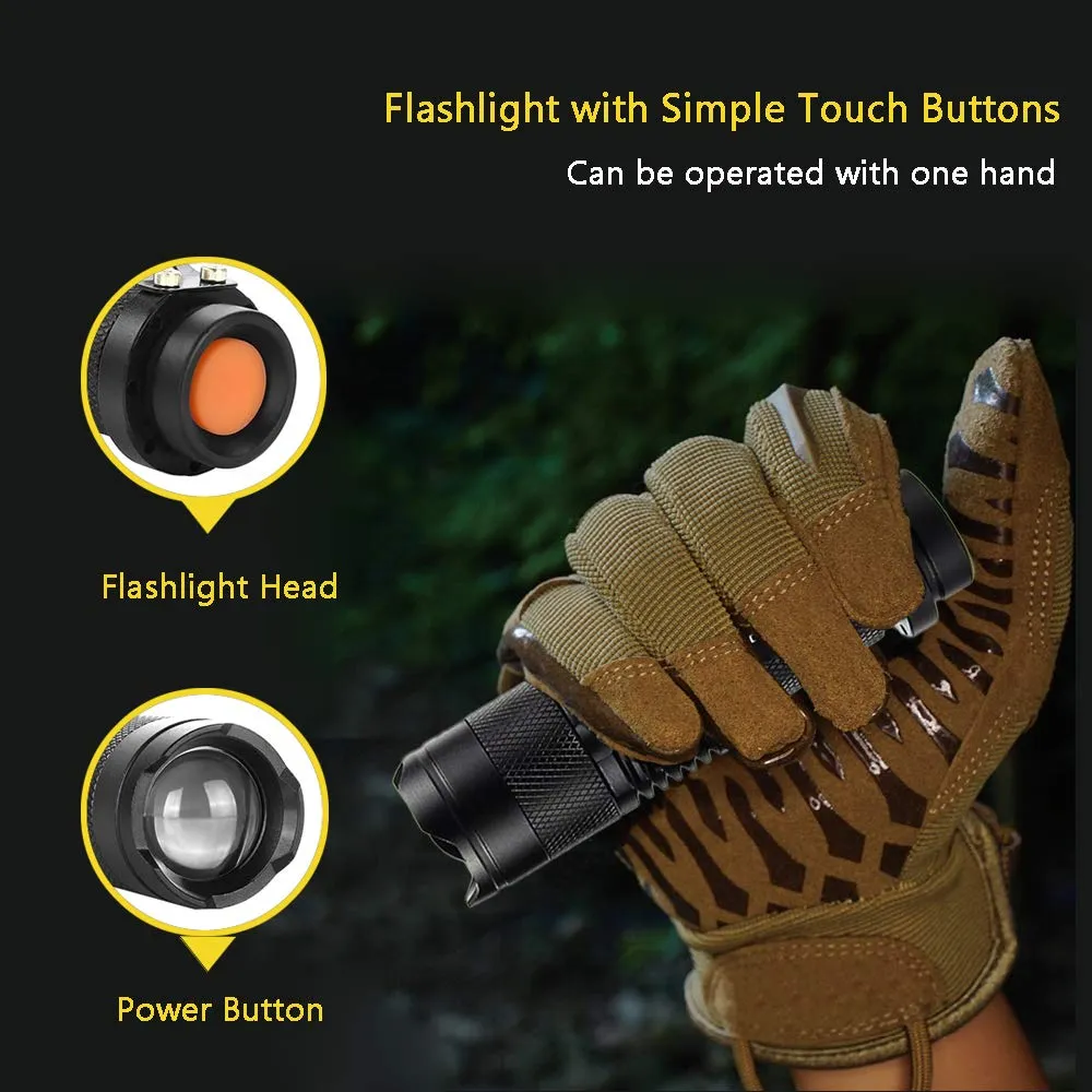 AuKvi High Power Red Light Flashlight,Mini Red Flashlight,Single Mode Red LED Flashlight, Zoomable Red Light Torch for Astronomy Aviation Night Observation