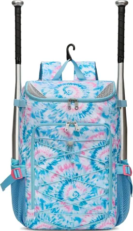 Baseball Softball Gear Bag Backpack for Boys Girls Ages 6-8 8-12 12-14 Large Kids T-Ball Bat Bags with Ventilated Shoe Compartment Baseball Softball Players Stuff Supplies