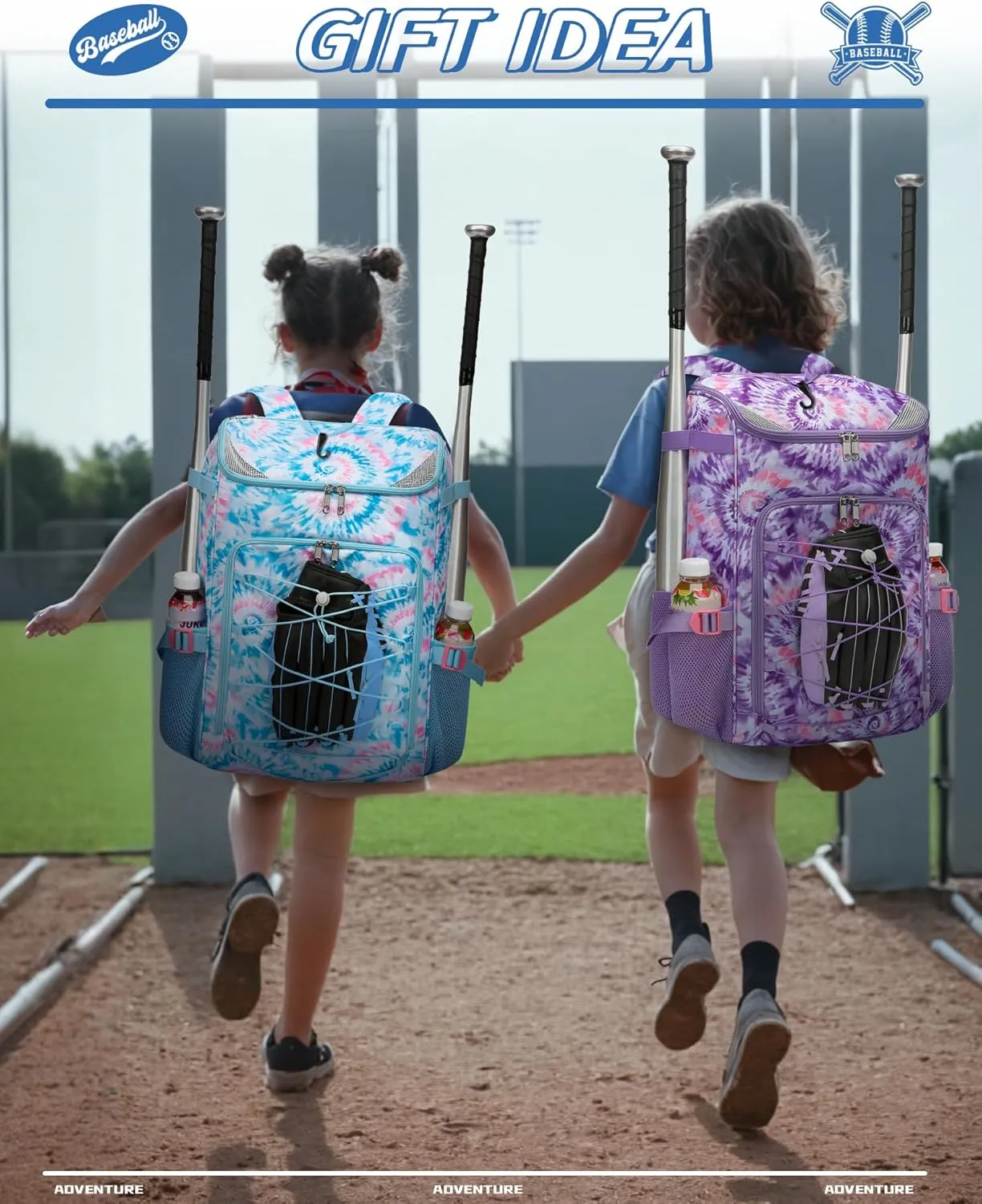 Baseball Softball Gear Bag Backpack for Boys Girls Ages 6-8 8-12 12-14 Large Kids T-Ball Bat Bags with Ventilated Shoe Compartment Baseball Softball Players Stuff Supplies