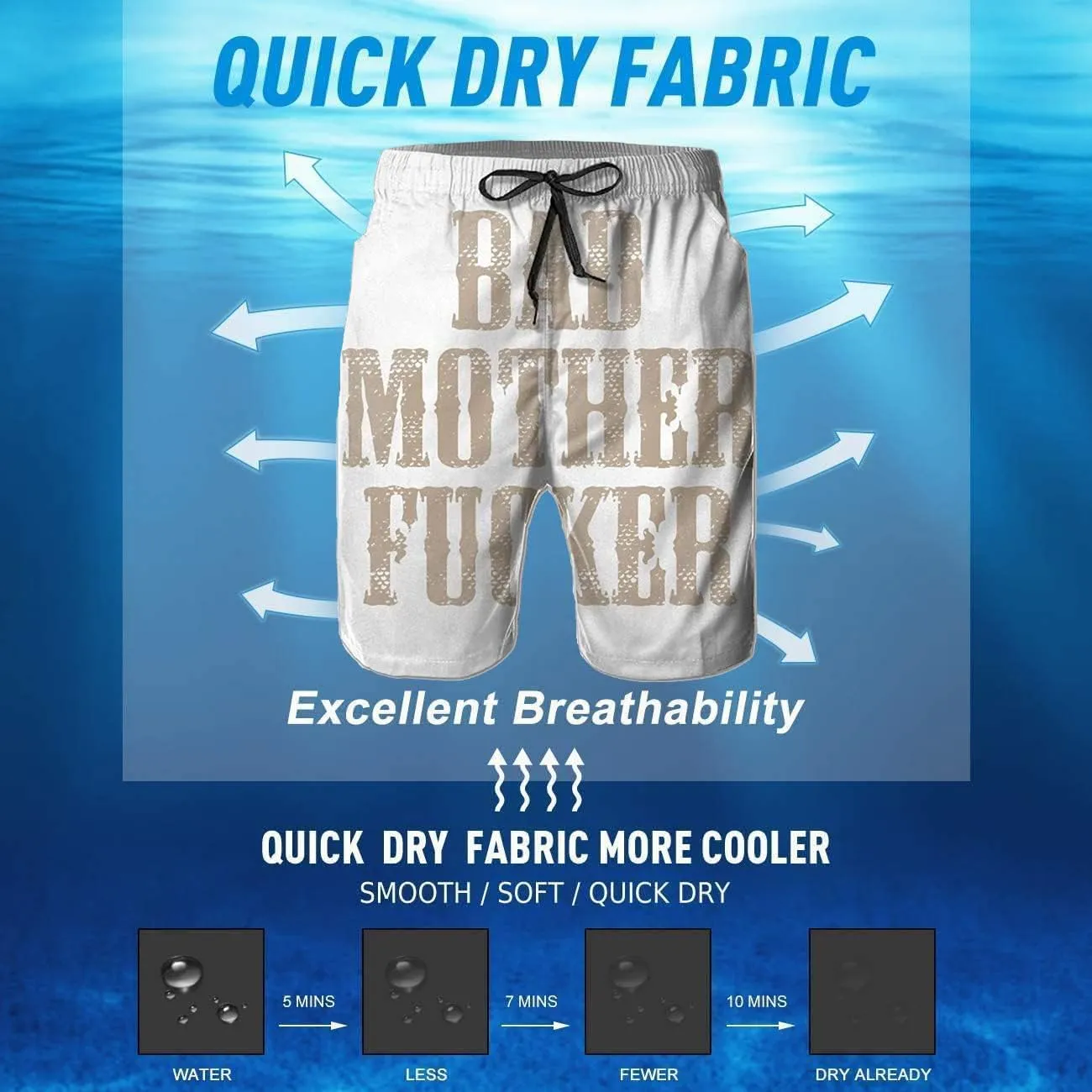 BBggyh Mens Swim Trunks Quick Dry Mens Swim Shorts Beach Swimwear Board Shorts with Mesh Lining