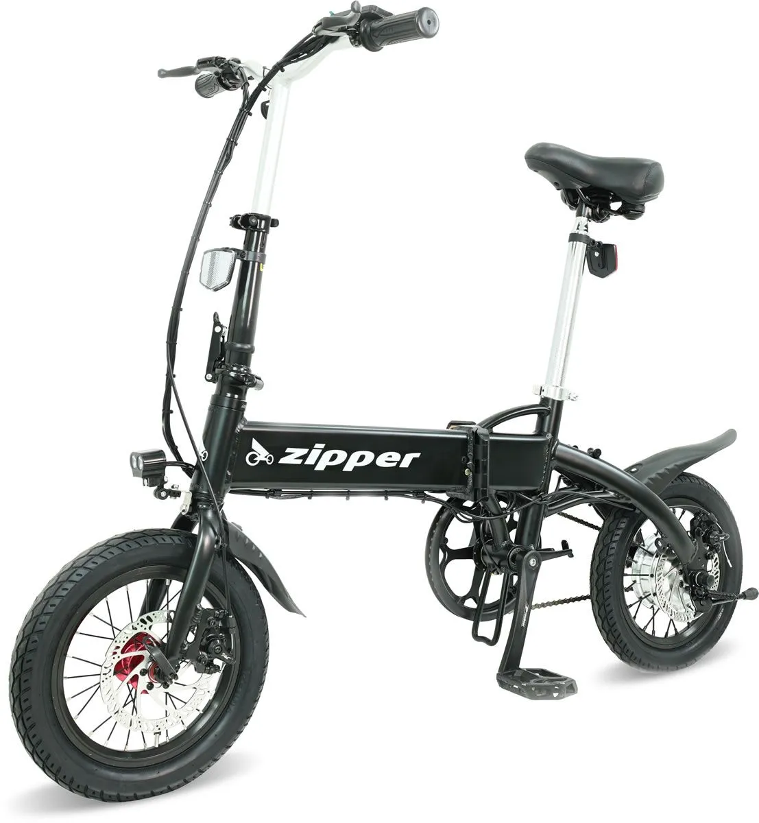 Compact Folding Electric Bike E-Bike Matt Black 10AH 250W