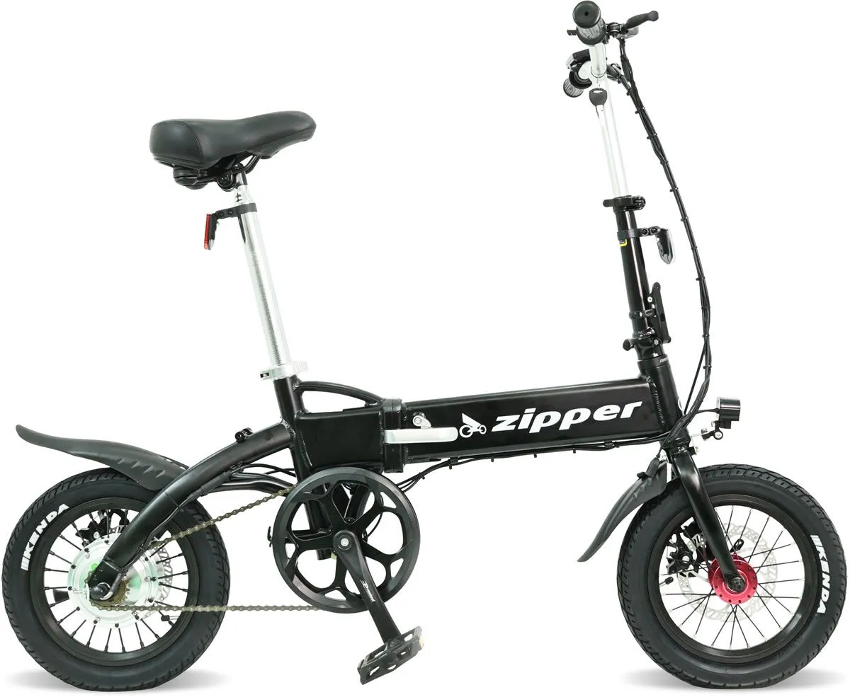 Compact Folding Electric Bike E-Bike Matt Black 10AH 250W