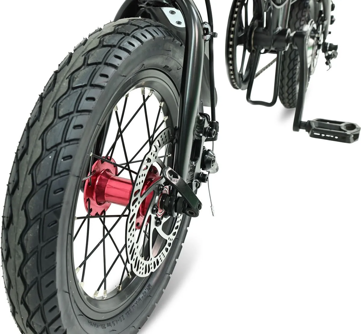 Compact Folding Electric Bike E-Bike Matt Black 10AH 250W