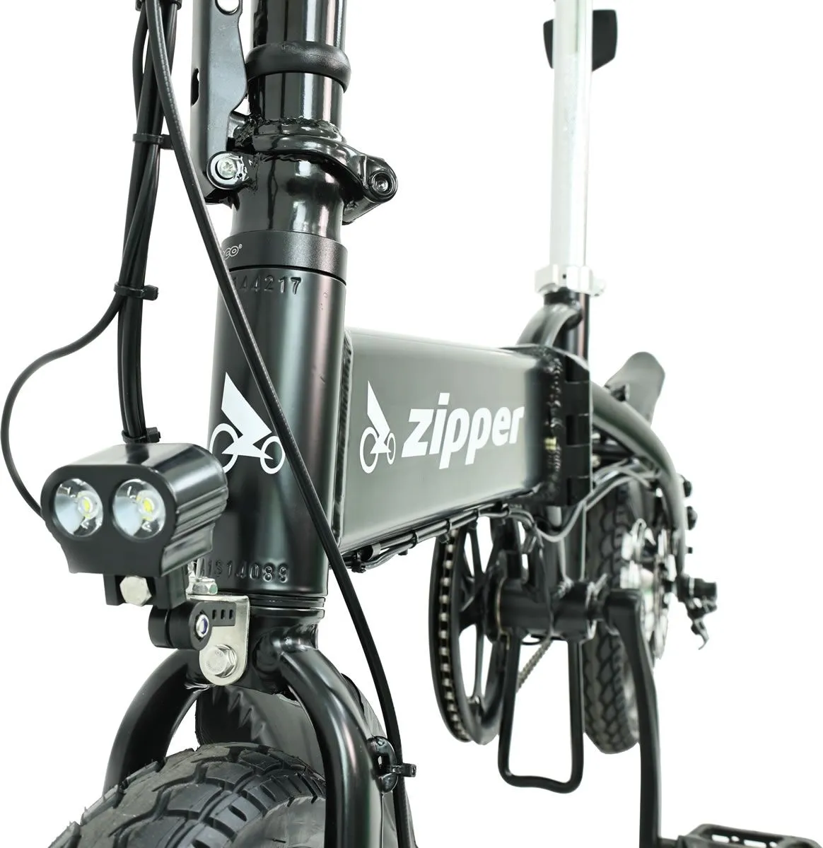 Compact Folding Electric Bike E-Bike Matt Black 10AH 250W