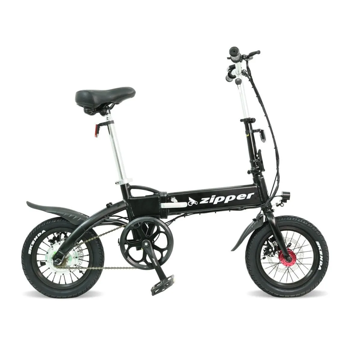 Compact Folding Electric Bike E-Bike Matt Black 10AH 250W