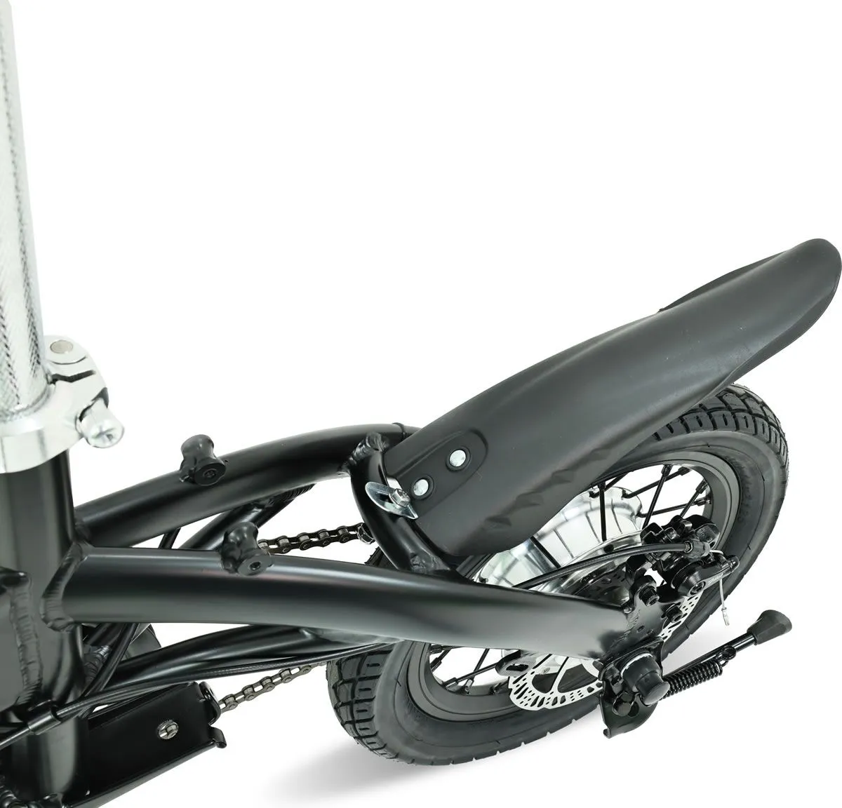 Compact Folding Electric Bike E-Bike Matt Black 10AH 250W