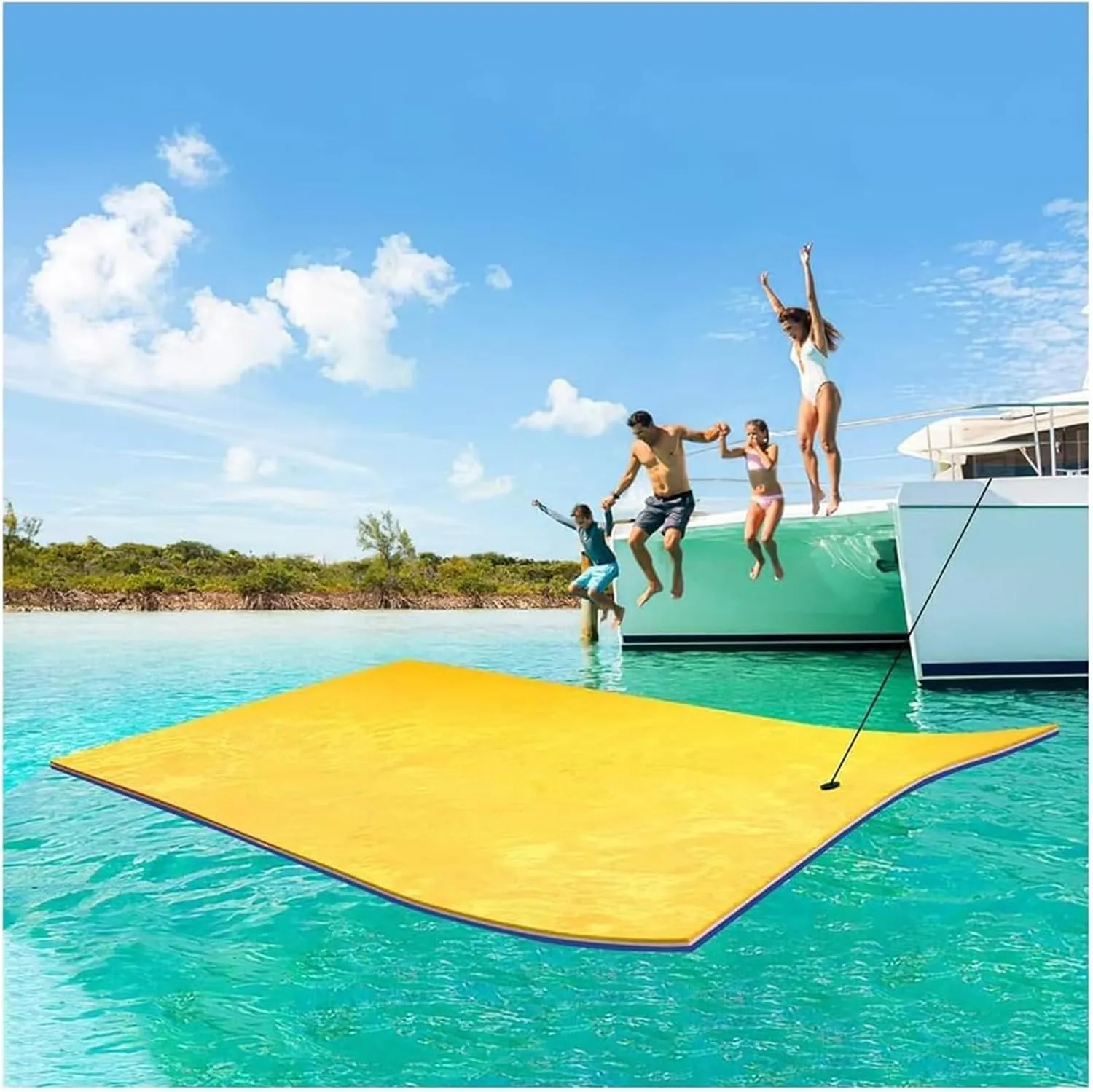 Floating Mat,Floating Water Pad Water Mat Inflatable Rafts Lily Pad Pools Beach, XPE Floating Island,Floating Swim Mat for Lake, Ocean
