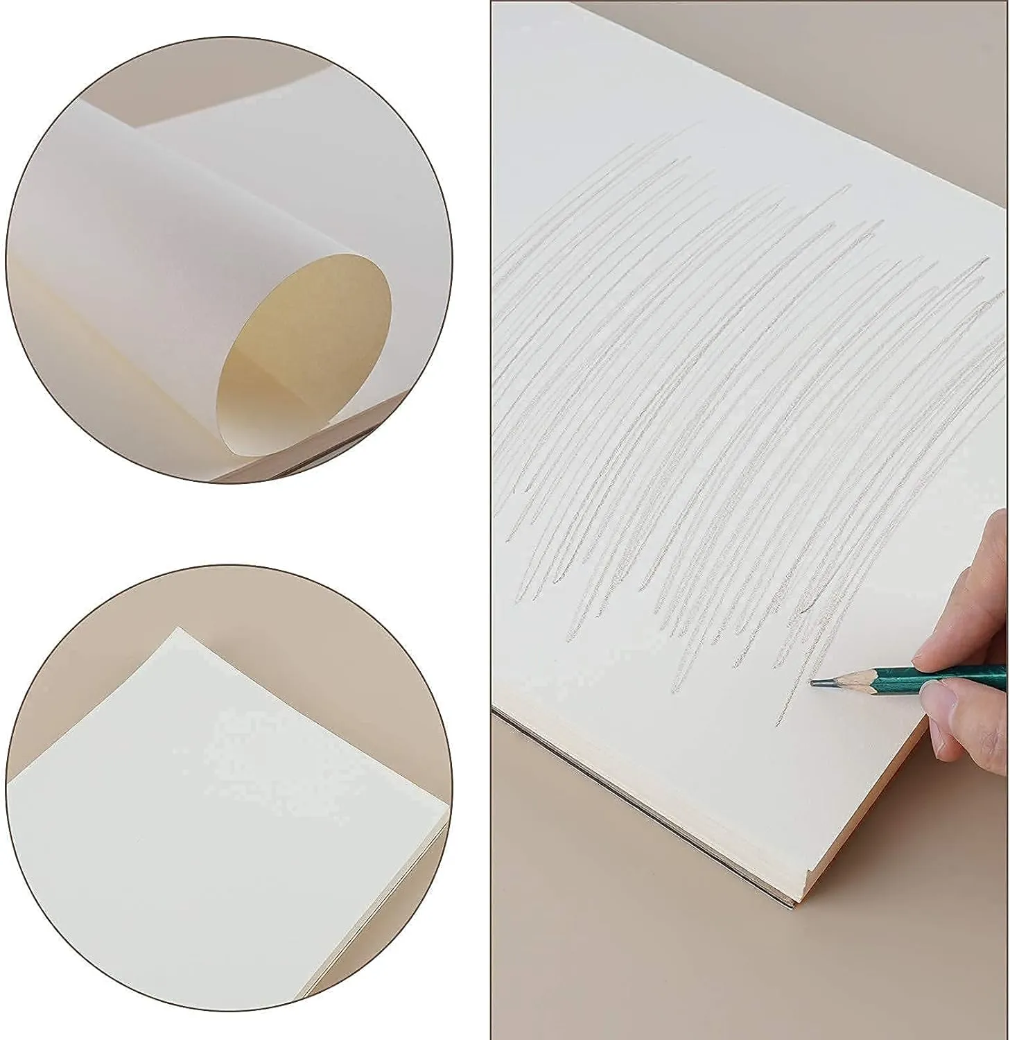 Fuxi 9" x 12" Sketch Book, Top Spiral Bound Sketch Pad, 1 Pack 100 Sheets 68lb/100gsm, Acid Free Art Sketchbook Artistic Drawing Painting Writing Paper for Kids Adults Beginners Artists