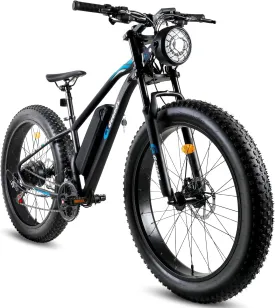 Geemax Electric Bike for Adults, 26" x 4.0 Fat Tire Ebike, 1000W Peak 1500W 48V 15.6Ah Lithium Battery Electric Bicycle, 35MPH, 21-Speed, Up to 50 Miles for Commuting, Beach, Snow