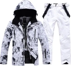 GS SNOWING Men's Jacket and Pants Set Insulated Waterproof Waterproof Snowboard Snowsuits for Snow Sport