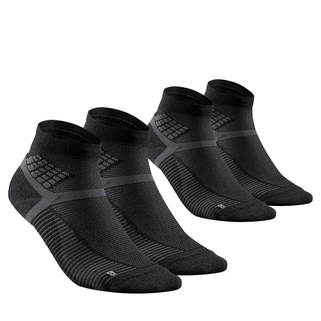 Hiking socks - Hike 500 Mid Black x2 pairs