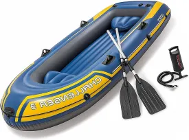 Inflatable Boat Set for Adults Inflatable Fishing Boat,3 Person Inflatable Kayak with Oars, Pump, Water Rafts for Lake, Pool