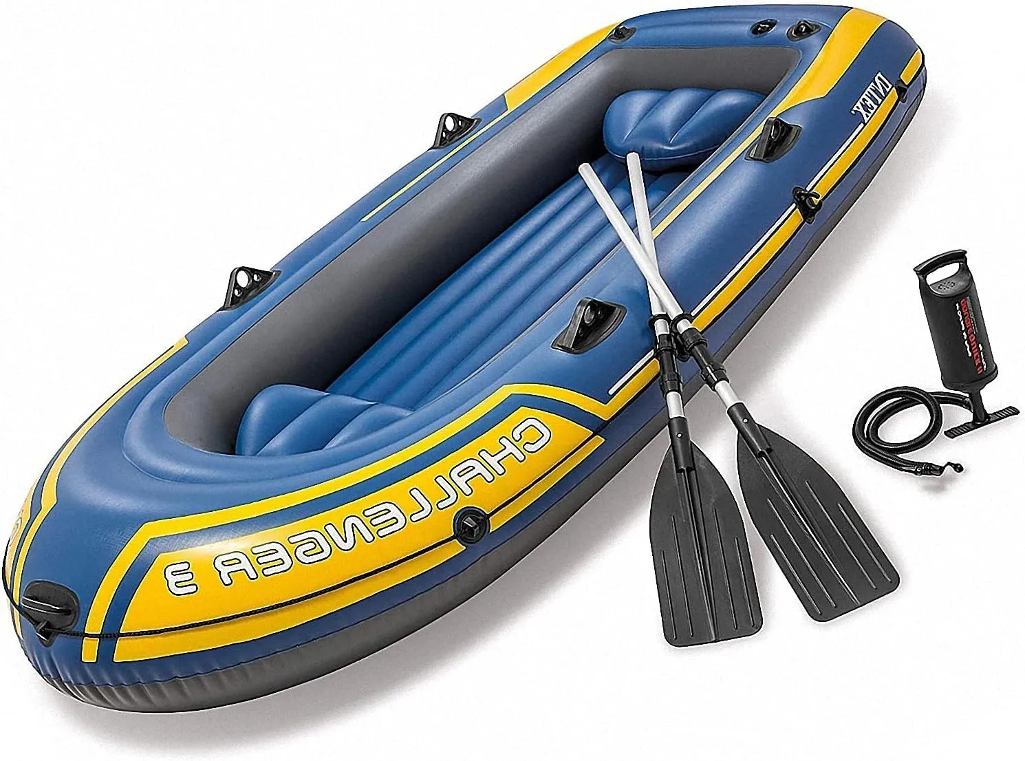 Inflatable Boat Set for Adults Inflatable Fishing Boat,3 Person Inflatable Kayak with Oars, Pump, Water Rafts for Lake, Pool