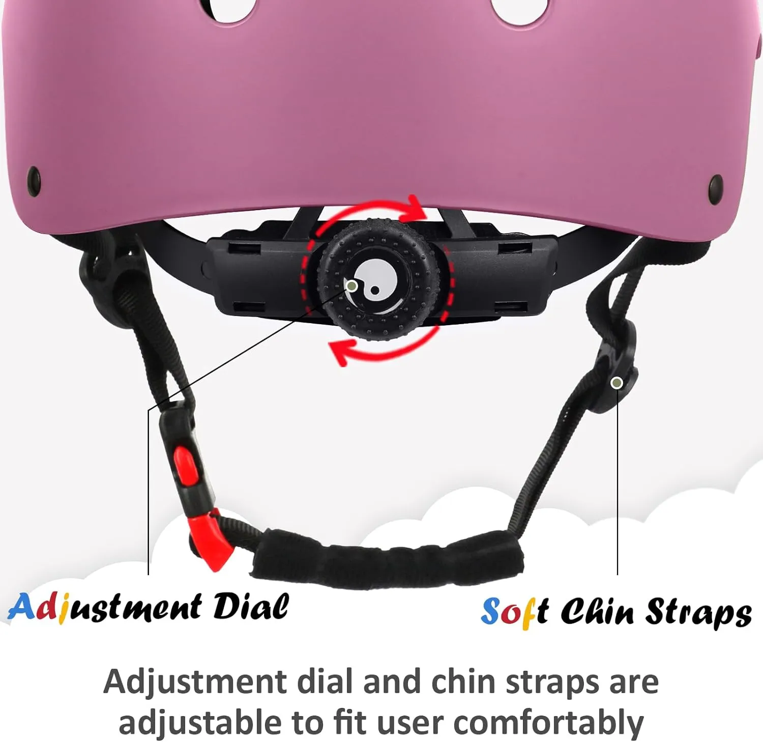 Kids Bike Helmet, Adjustable and Multi-Sport, from Toddler to Youth, 3 Sizes