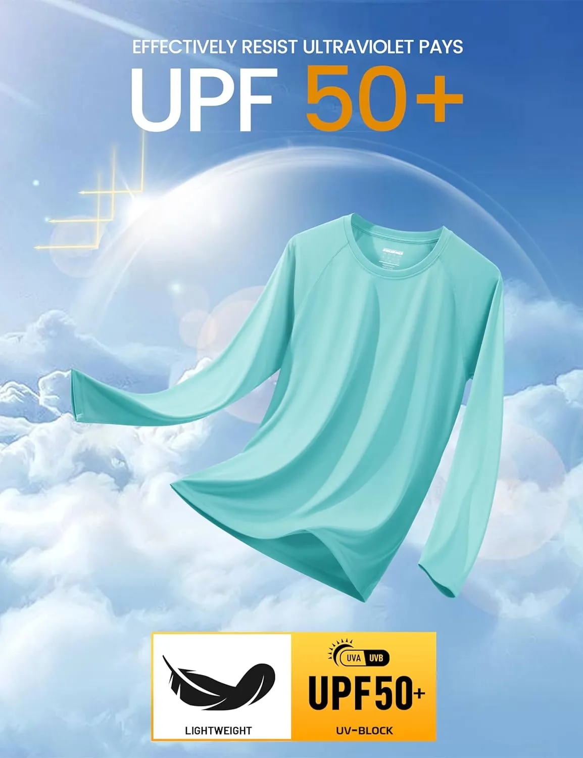 MAGCOMSEN Men's Long Sleeve Shirts UPF 50  UV Sun Protection Athletic Shirts for Hiking Running Workout Rash Guard