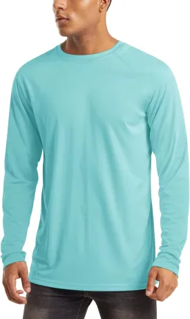 MAGCOMSEN Men's Long Sleeve Shirts UPF 50  UV Sun Protection Athletic Shirts for Hiking Running Workout Rash Guard