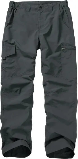 Mens Hiking Pants Quick Dry UPF 50 Travel Fishing Safari Cargo Pants Boy Scout Pants