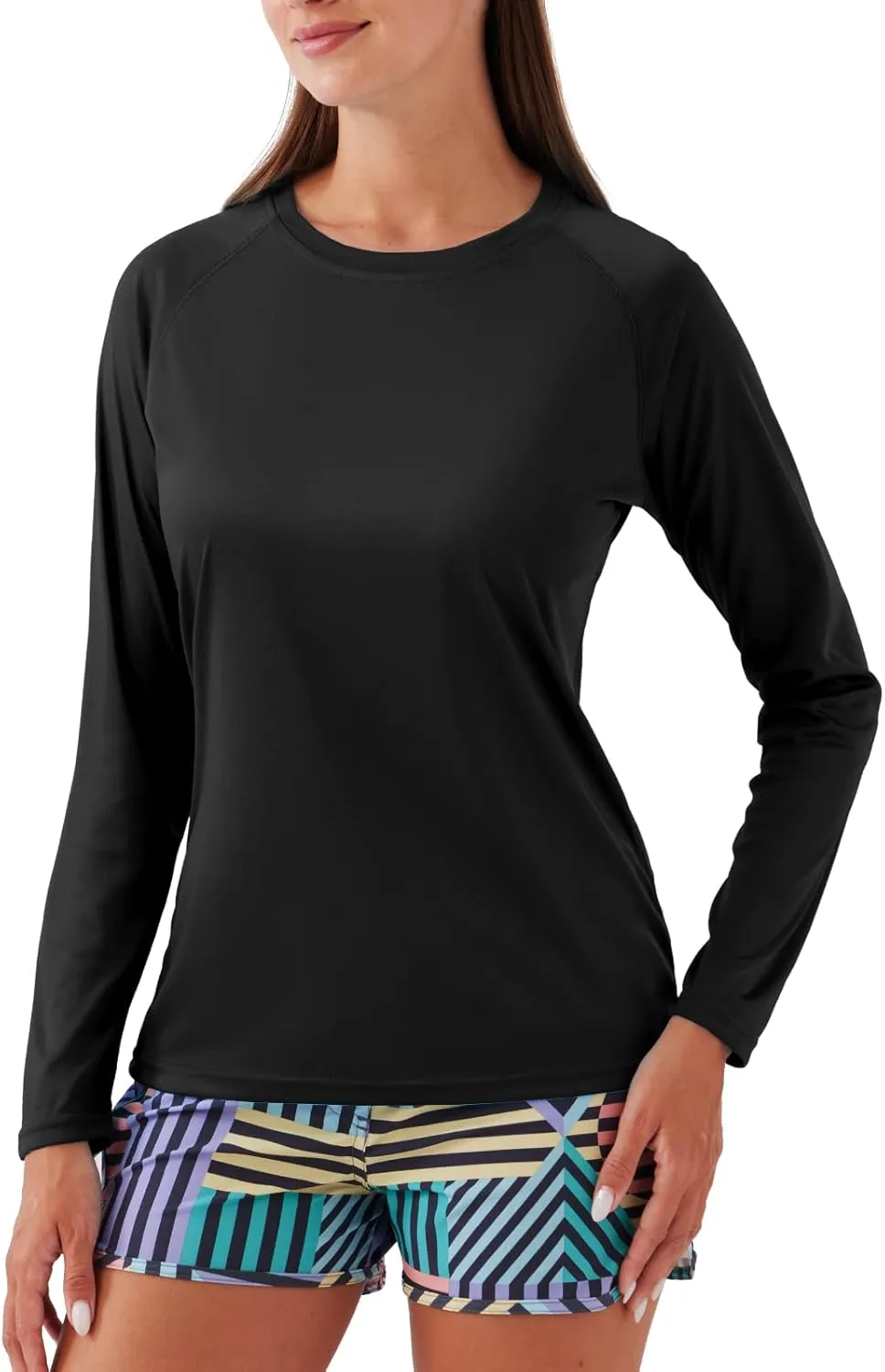 NAVISKIN Women's UPF 50  Sun Protection Long Sleeve Shirts Rash Guard Shirts Quick Dry Lightweight Hiking Shirts