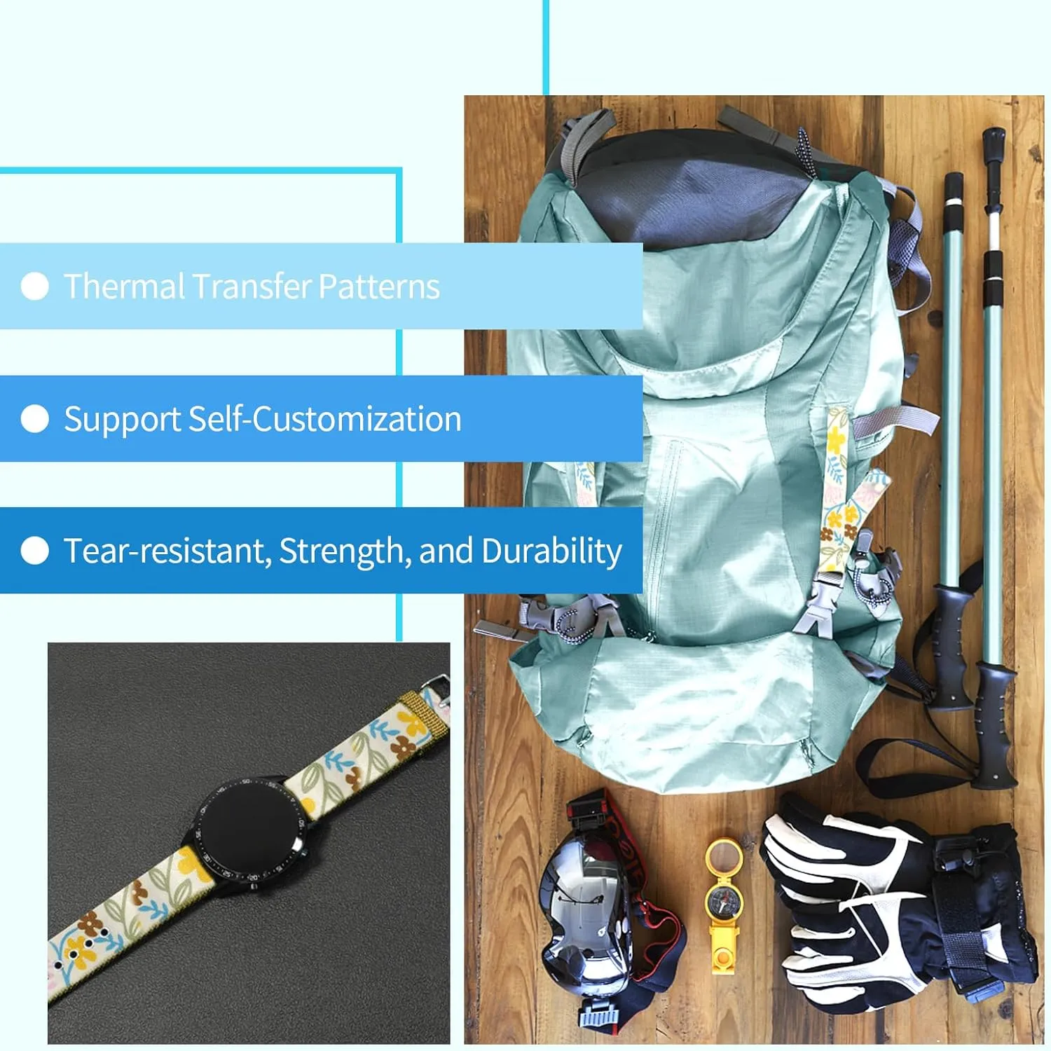 Nylon Webbing Straps, Multicolor, 1.5 Inch x 118.11 Inch, Compatible with Car, Truck, Van, RV, For Seatbelts, Bags, Backpacks, Luggage