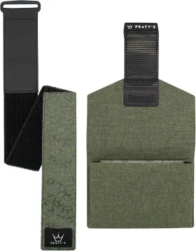 Peaty's Holdfast Trail Tool Wrap - Super Secure, No Slip or Rattle, Modular Design, Waterproof, Storage Frame Bag with Zip Pouch Pocket, Fits Anywhere, for MTB Road Gravel Ebike Mountain Bike - Green