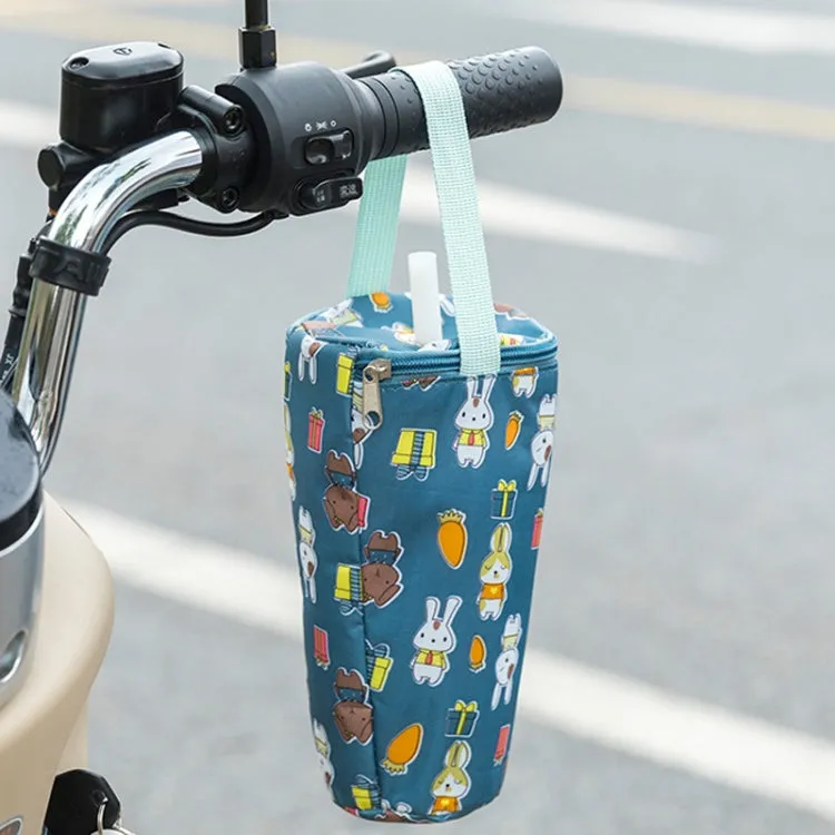 Portable Milk Tea Tote Bag Heat Preservation Eco-friendly Handbag Carrying Insulated Cup Cover, Style: Bunny