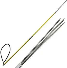 Scuba Choice 7' Travel Spearfishing Two-Piece Fiber Glass Pole Spear 3 Prong Barb Paralyzer Tip, Medium