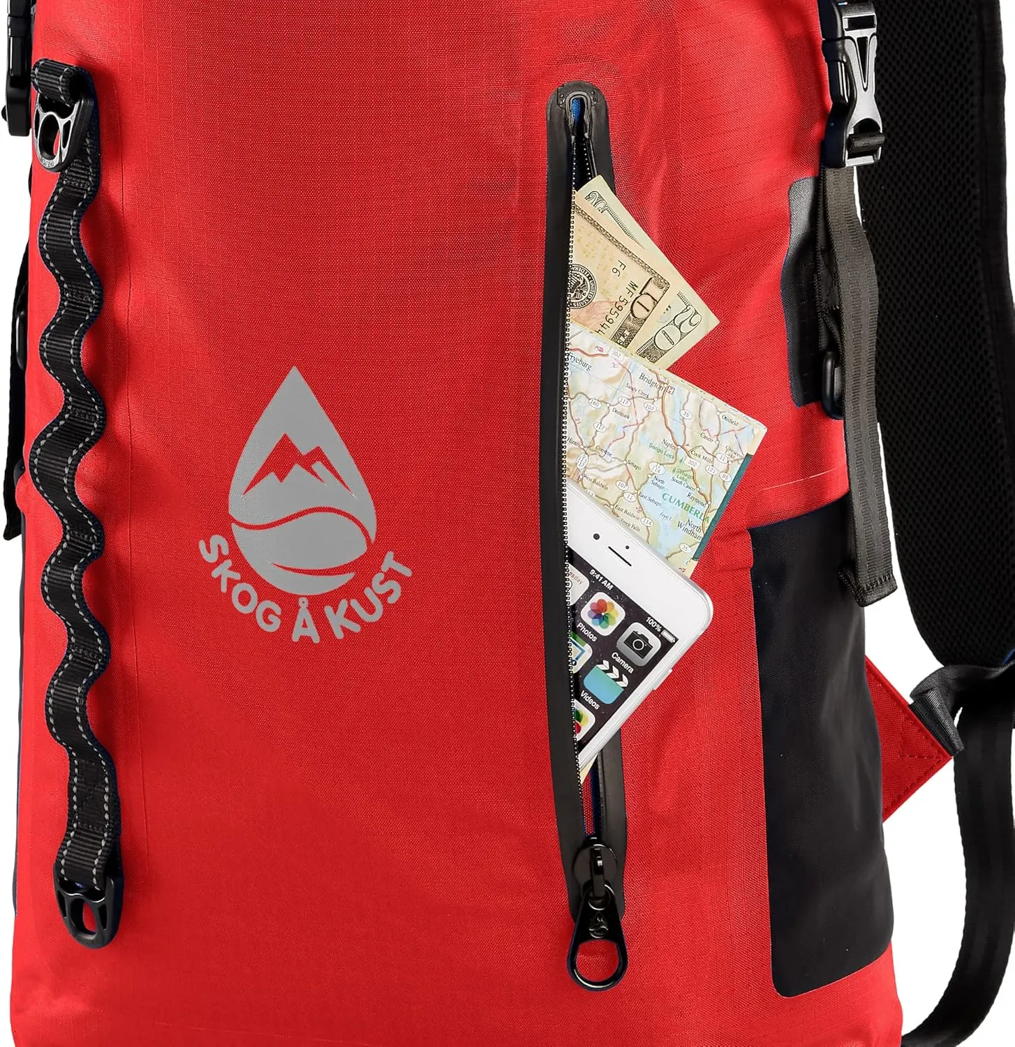 Skog  Kust BackSk Pro Waterproof Floating Backpacks with Exterior Airtight Zippered Pocket