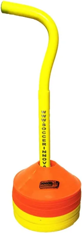 Soccer Innovations The Cone King Soccer Cone Rack - Training Cone Pick-Up Tool, Pickup Grabber Tool, Collapsable Portable Pickup Pole