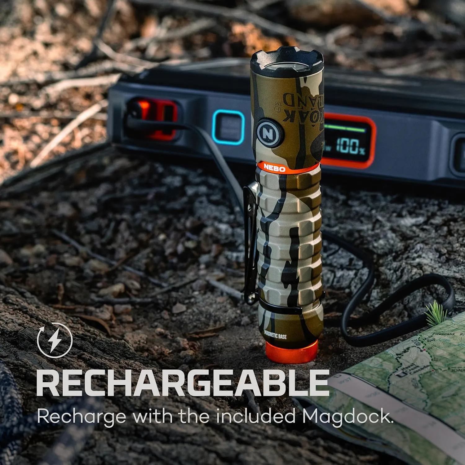 TORCHY 2K RECHARGEABLE POCKET FLASHLIGHT - MOSSYOAK BOTTOMLAND