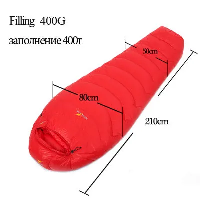 Ultralight duck down camping outdoor tourists waterproof mummy fall Travel sleep adult sleeping bags