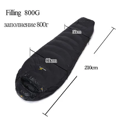 Ultralight duck down camping outdoor tourists waterproof mummy fall Travel sleep adult sleeping bags