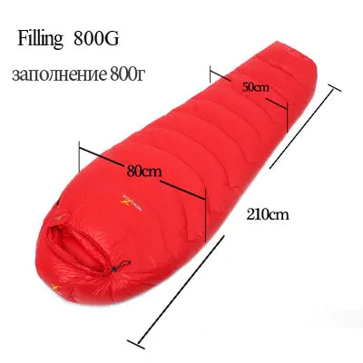 Ultralight duck down camping outdoor tourists waterproof mummy fall Travel sleep adult sleeping bags