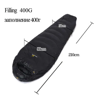 Ultralight duck down camping outdoor tourists waterproof mummy fall Travel sleep adult sleeping bags