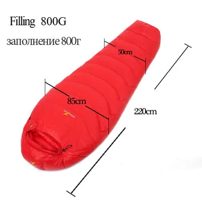 Ultralight duck down camping outdoor tourists waterproof mummy fall Travel sleep adult sleeping bags