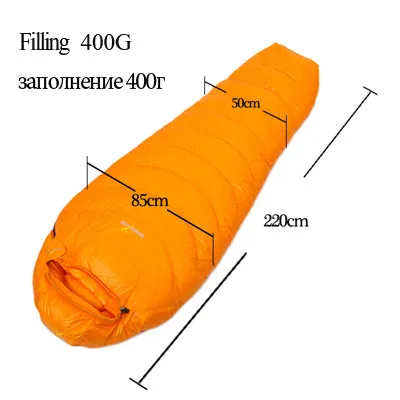 Ultralight duck down camping outdoor tourists waterproof mummy fall Travel sleep adult sleeping bags