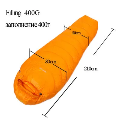 Ultralight duck down camping outdoor tourists waterproof mummy fall Travel sleep adult sleeping bags