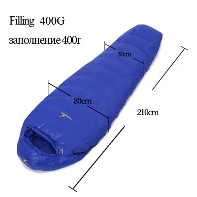 Ultralight duck down camping outdoor tourists waterproof mummy fall Travel sleep adult sleeping bags