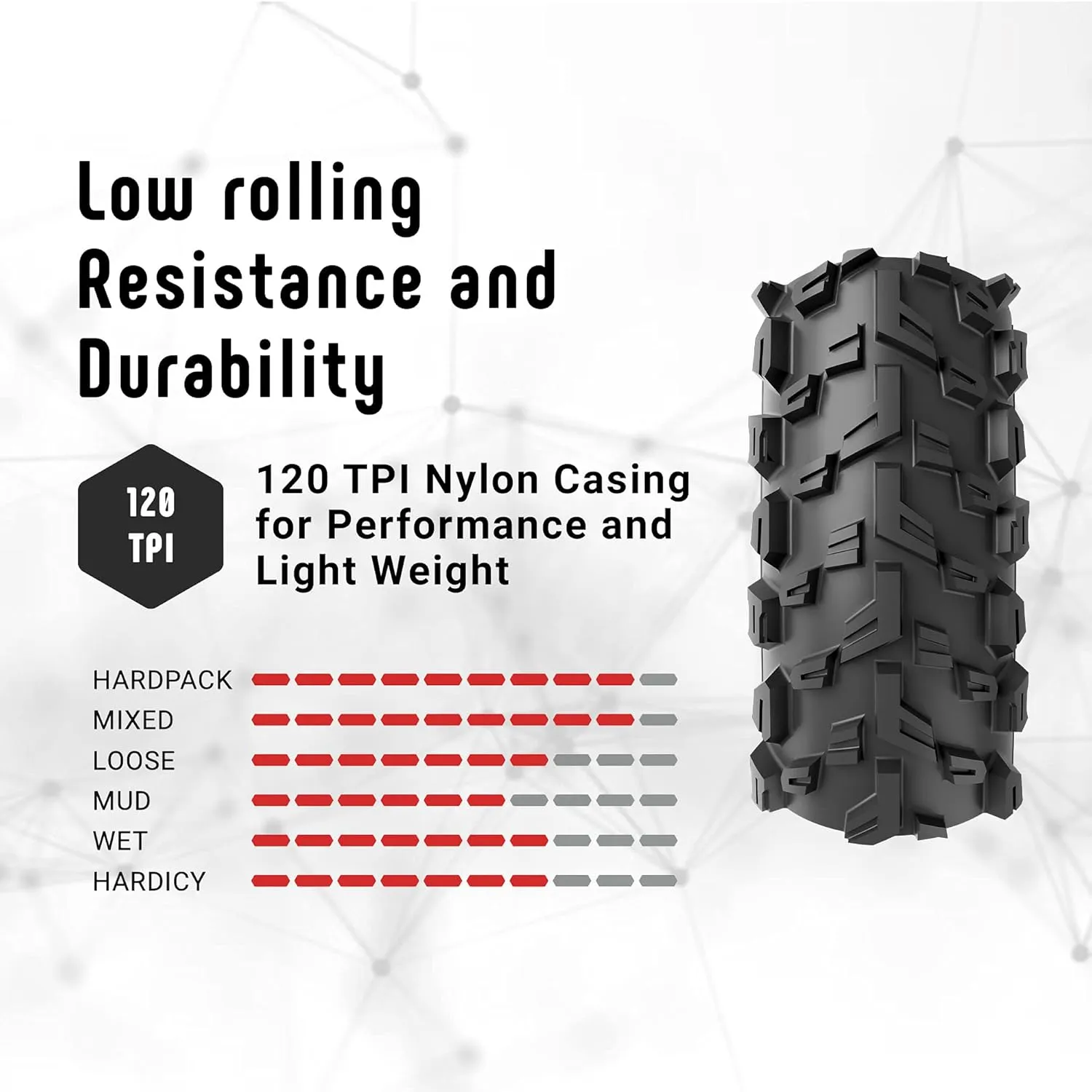 Vittoria Mezcal Mountain Bike Tire for Hardpack Terrain Conditions - Performance XC-Trail TNT MTB Tire - Black