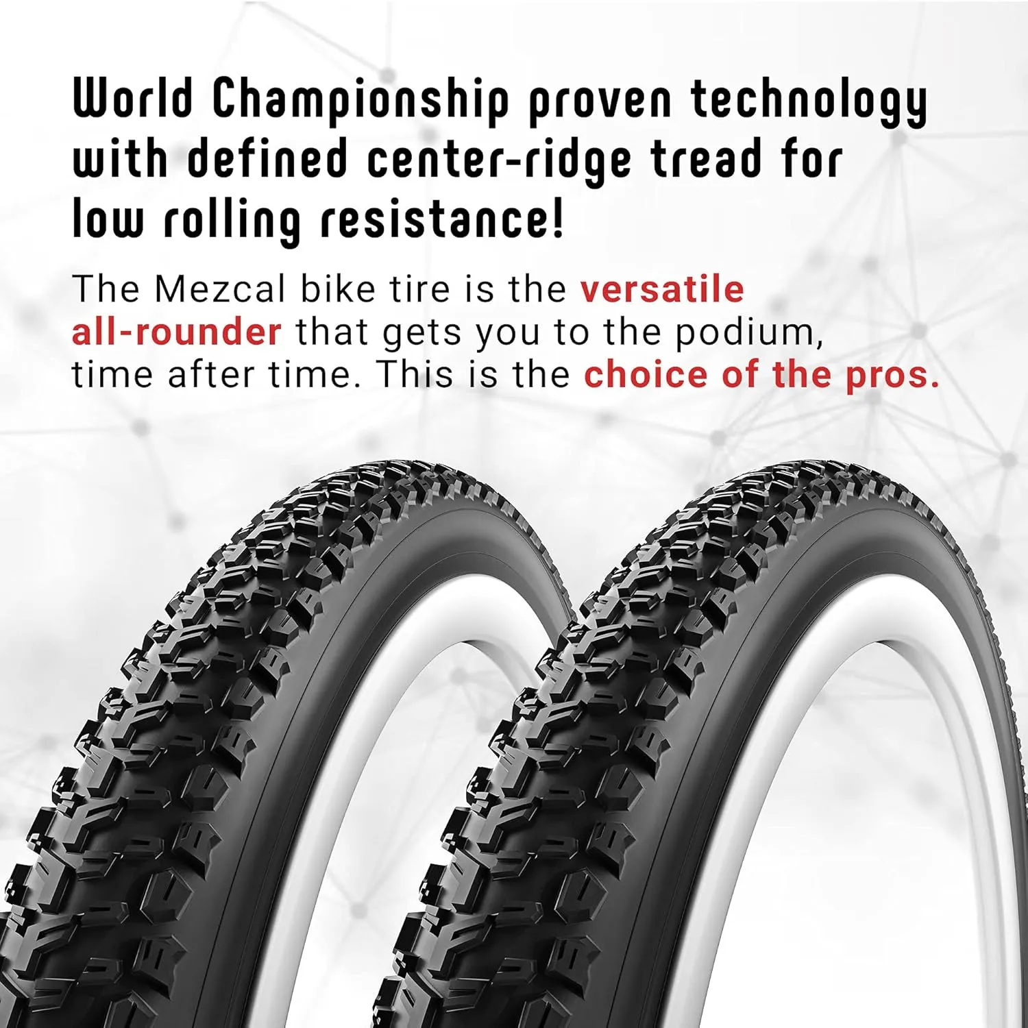 Vittoria Mezcal Mountain Bike Tire for Hardpack Terrain Conditions - Performance XC-Trail TNT MTB Tire - Black