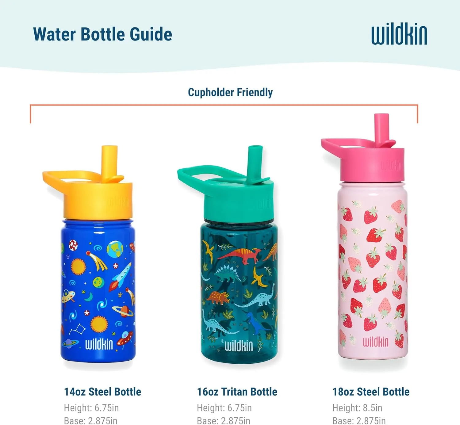 Wildkin Kids 14oz Stainless Steel Water Bottle  BPA-Free, Leakproof, Insulated, Easy-Clean - Ballerina